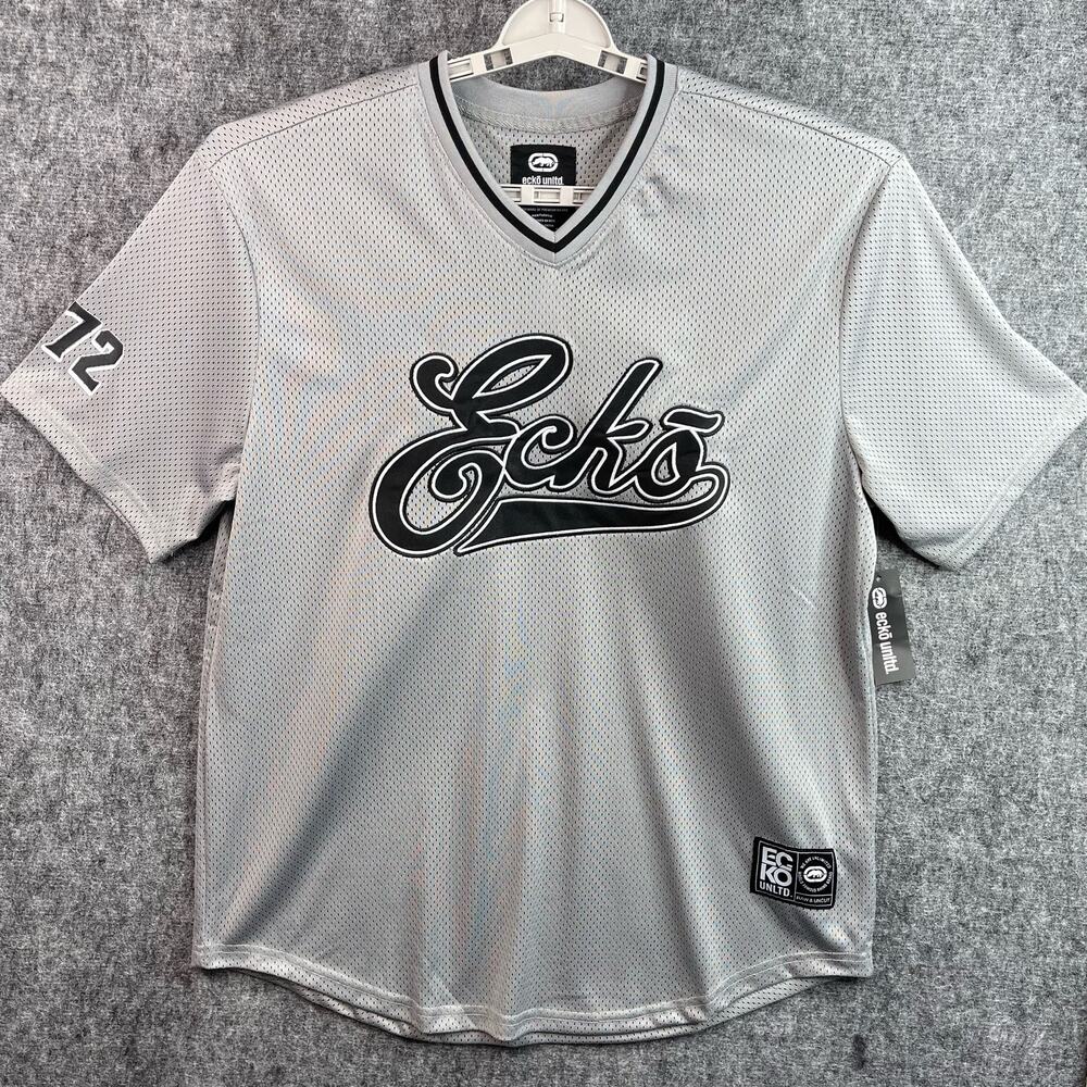 ECKO UNLTD. Mens Activewear Shirt Size L Gray Black Grey Marled